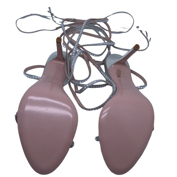 NEW Bronx and Banco X REVOLVE Anna Silver Rhinestone Vamp Heels Silver Size 8.5 - Picture 10 of 13